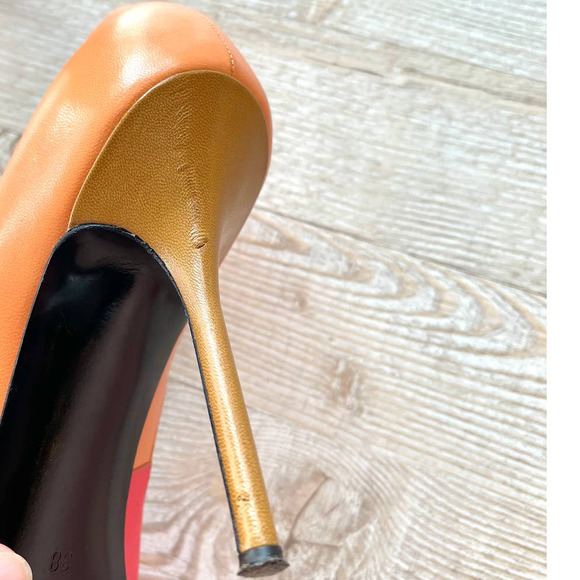 Pierre Hardy Colorblock Peep Toe Stiletto Pumps | Size 38 - Picture 8 of 11